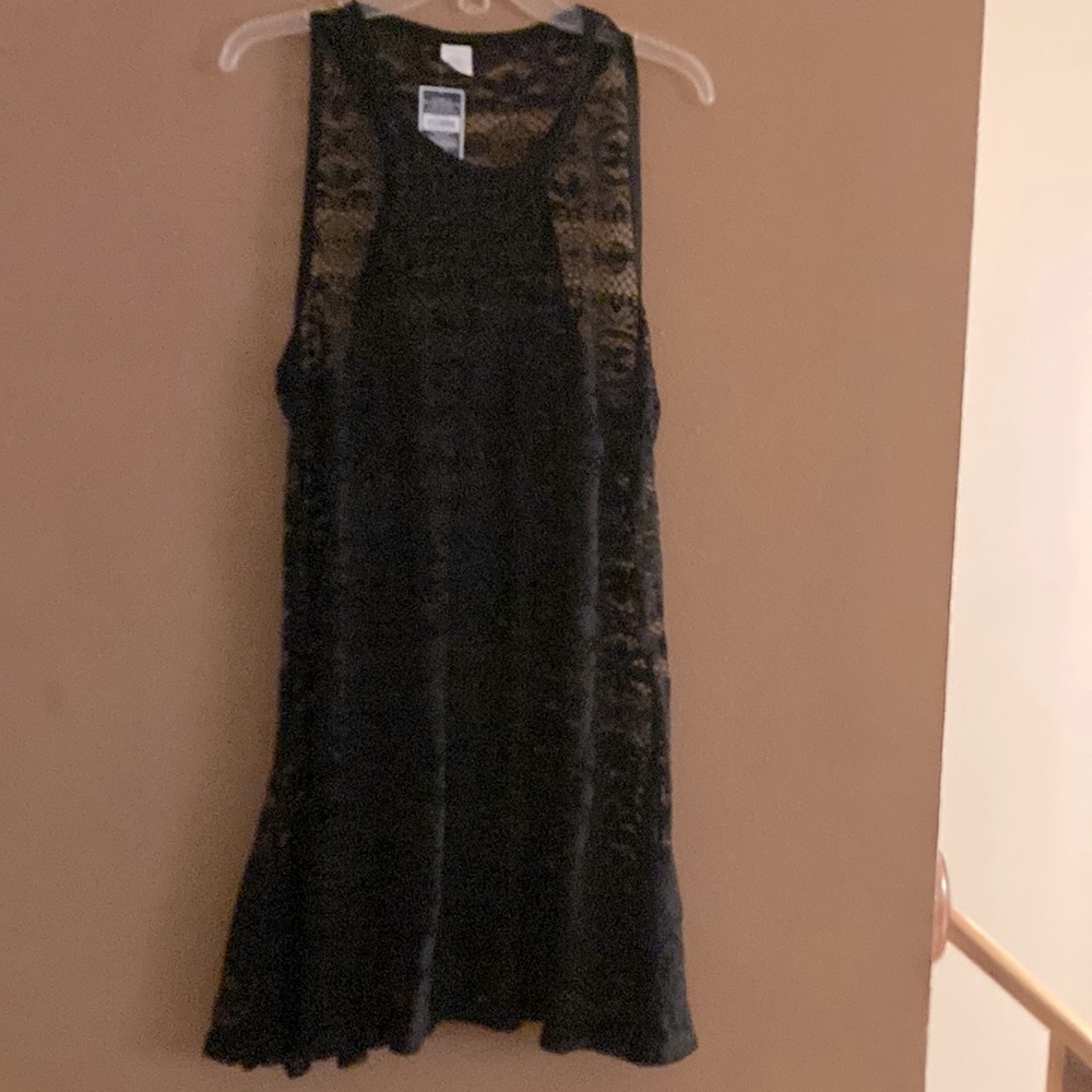 NWT West-Loop Black Lace Beach-Cover-Up.L/XL